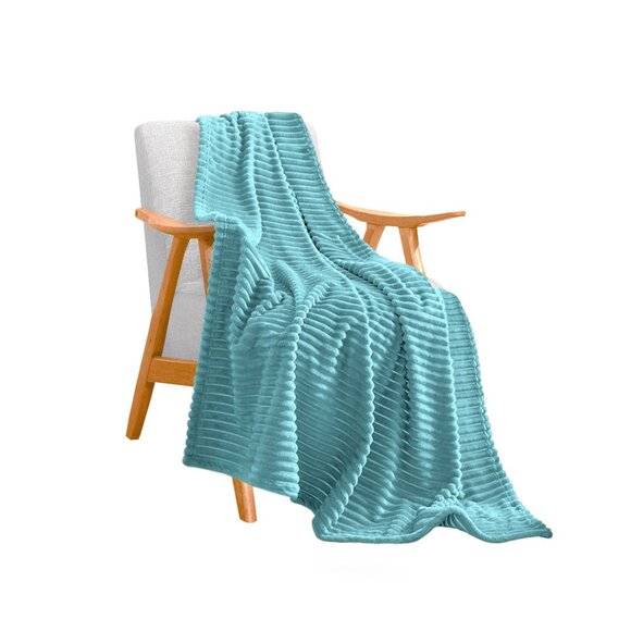 SOGA Sky Blue Throw Blanket – Soft Cozy Blanket for Bed, Sofa & Couch - Picture 7 of 13